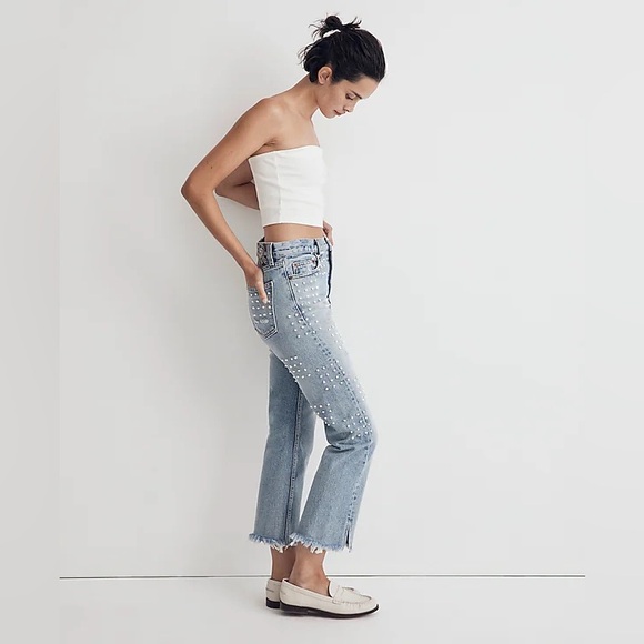 NWT. B sides Stowe Jean Allen Lt. Vintage French Knot Hand Embroider - Picture 3 of 16